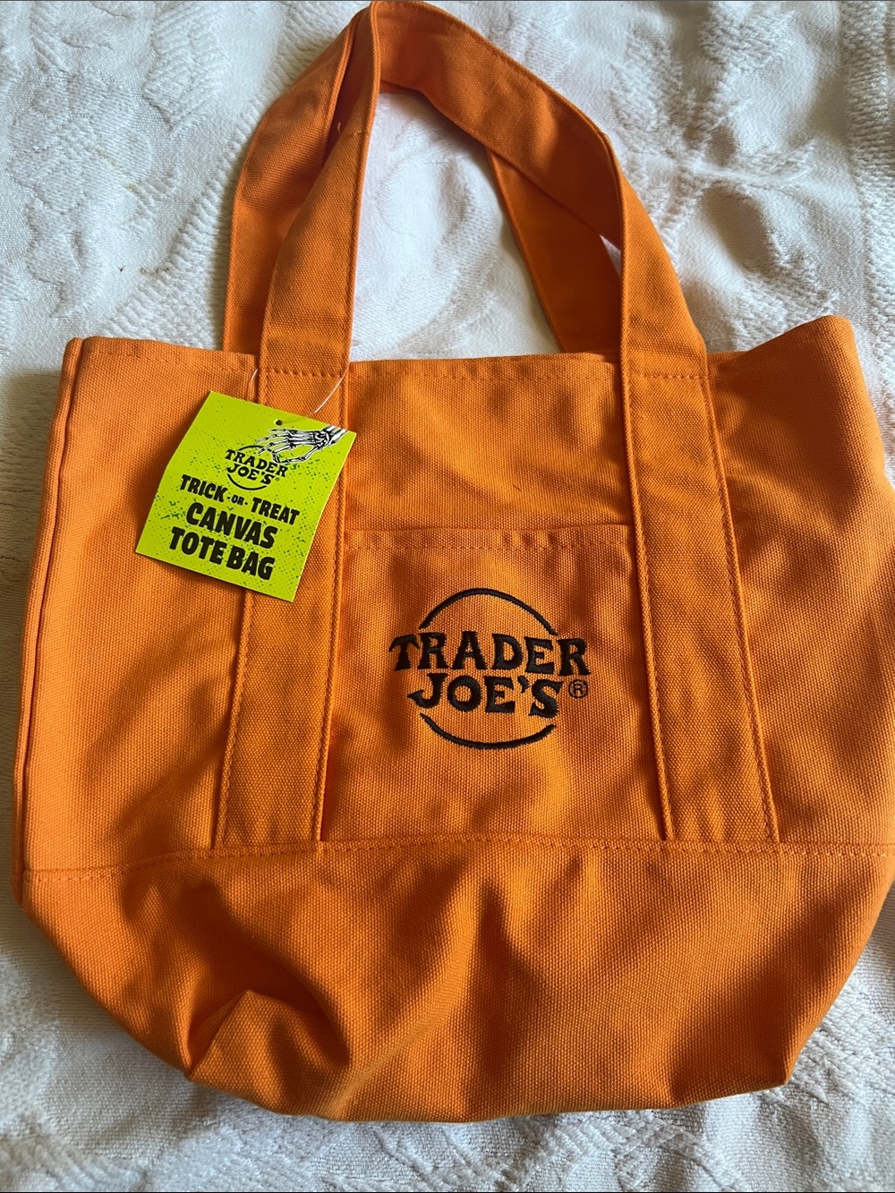 Trader Joe's Orange Canvas Kids Tote Bag